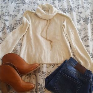 Madewell bell sleeve cropped sweater